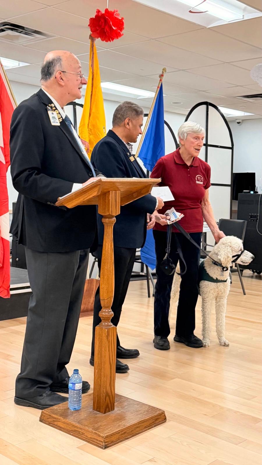 Charitable cheque presentation at Cheque Night 2025