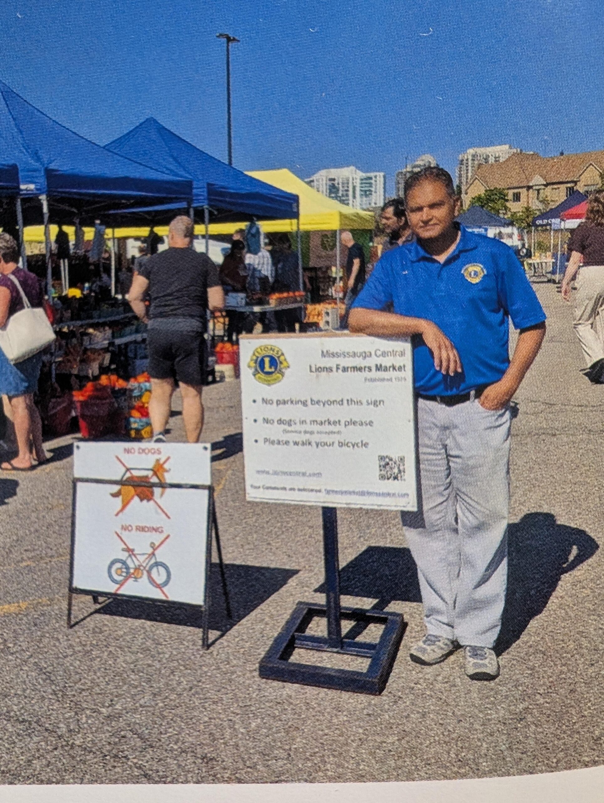 MCC Lions Club managing the farmers market at Shipp Drive